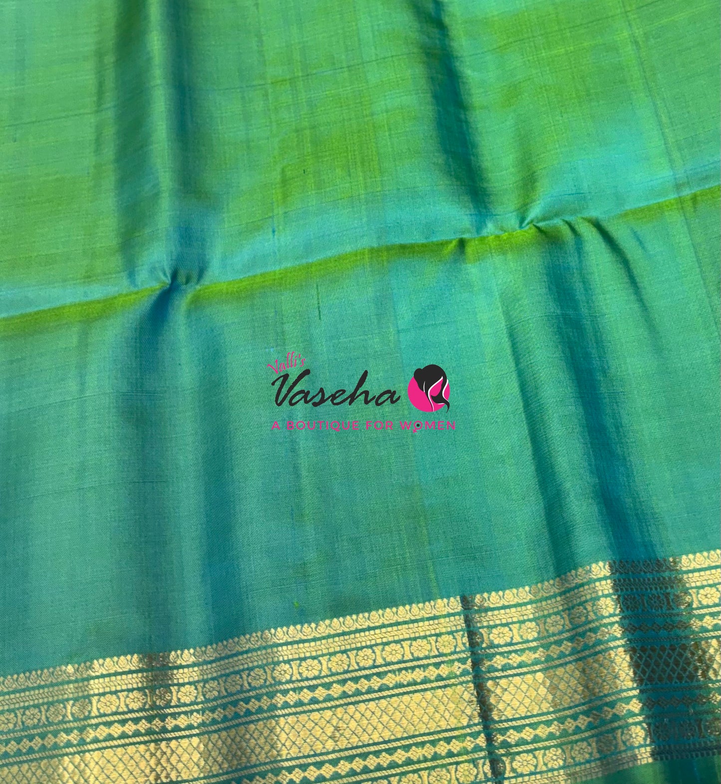 Pure Soft Silk Saree - Dual Tone Green Shade - VVPSS098