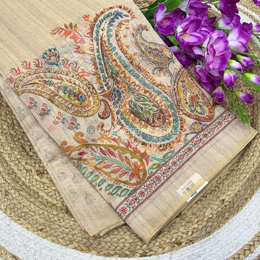 Semi Chanderi Saree - Digital Printed - VVSCD001