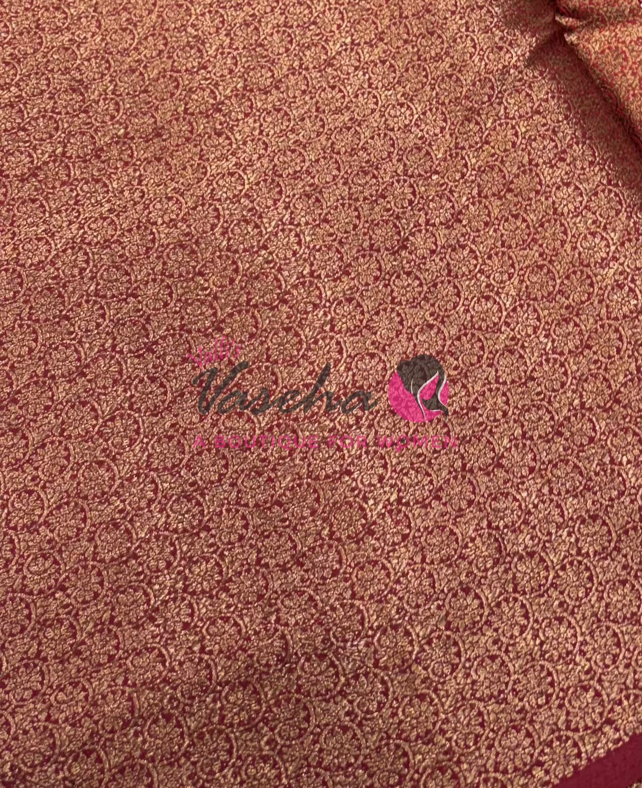 Bamboo Silk Saree- Peach with Pink Shade - VVBSS014