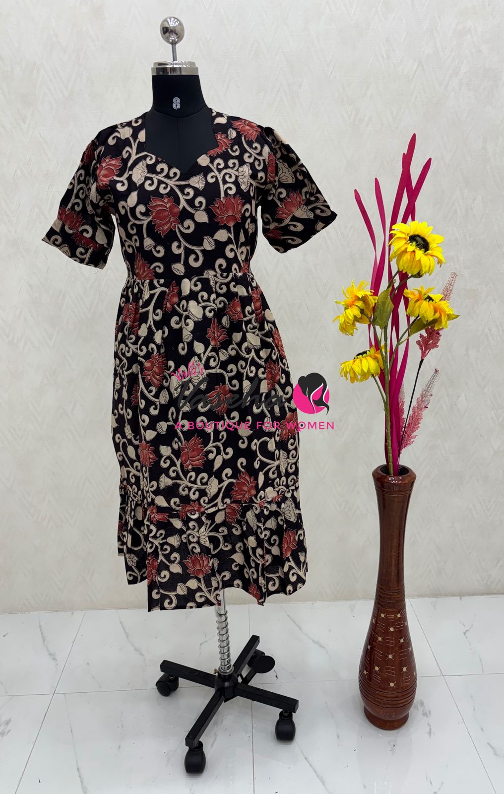 Ready Made - Kalamkari Frock  - VVRKF002
