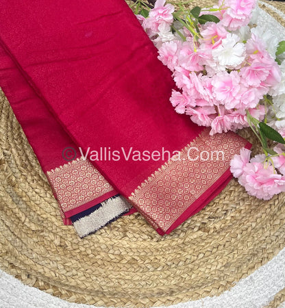 Semi Viscose / Semi Mysore Crepe Silk Variety - Embossed Design - VVSMC002