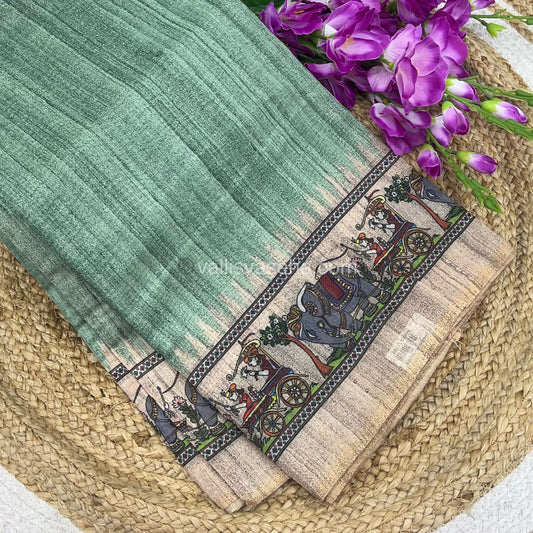 Semi Chanderi Saree - Digital Printed - VVSCD001