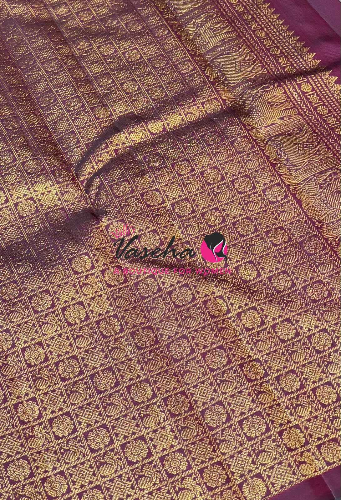Pure Kanchipuram Silk Saree - Pazhum Pazhamum Checks - VVPS017