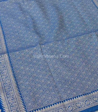 Banarasi - Heritage Silk - Semi Kathan Silk - Dark Blue Shade - VVBHS003