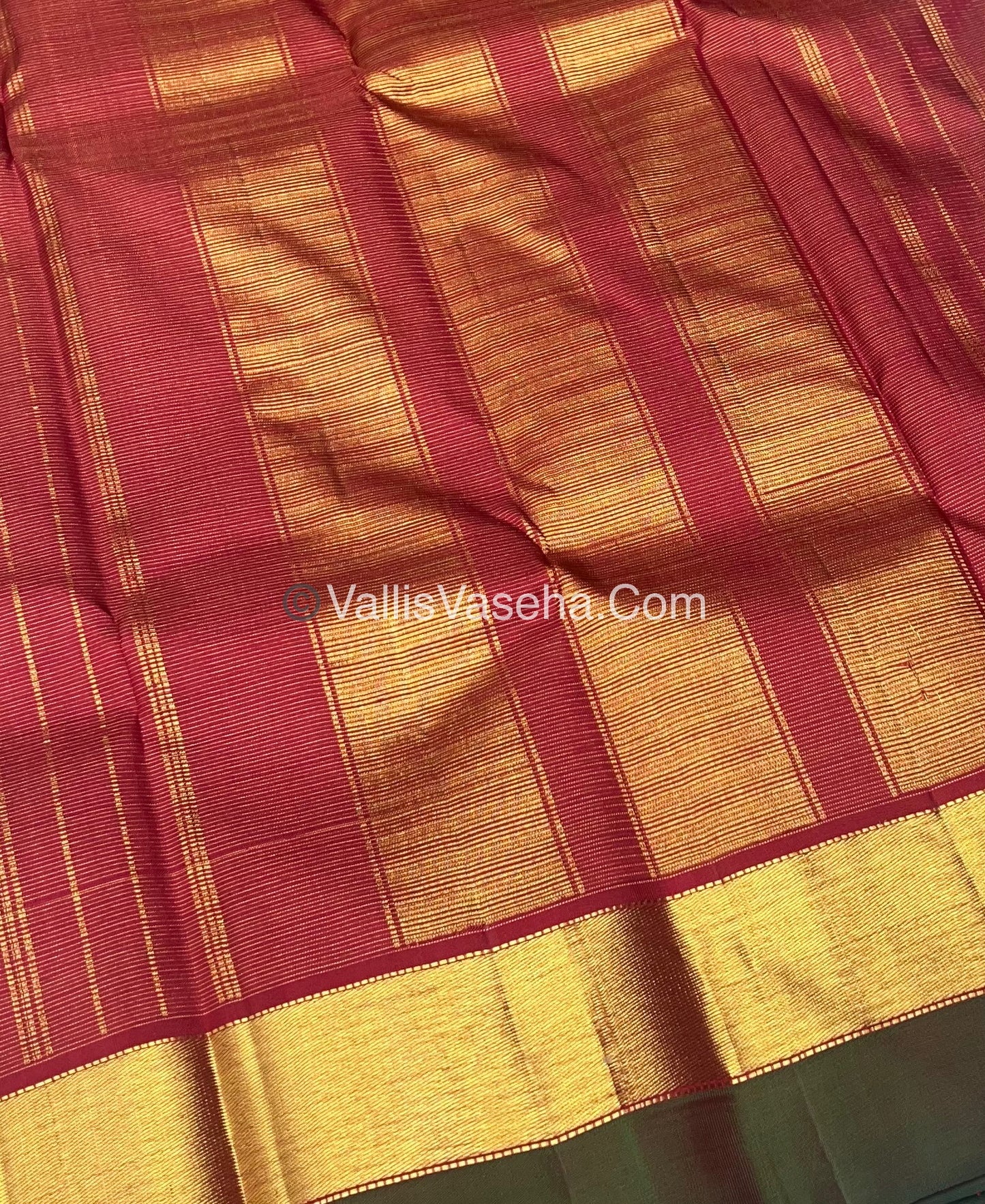 Pure Kanchipuram Silk Saree - Vaira Voosi - Maroon - VVPS011