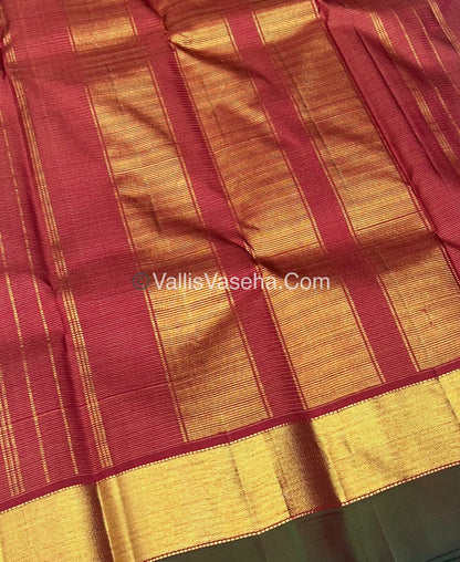 Pure Kanchipuram Silk Saree - Vaira Voosi - Maroon - VVPS011
