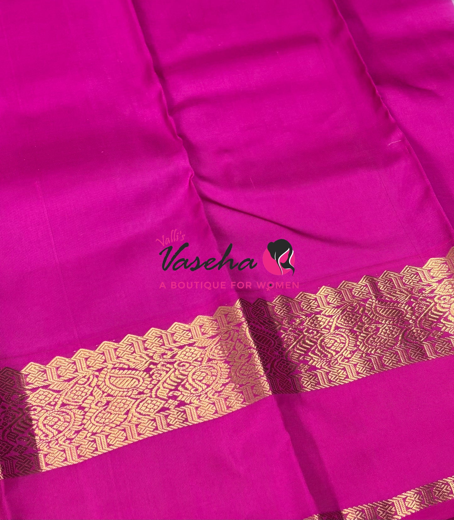 Pure Soft Silk Saree - Grey & Pink - VVPSS089