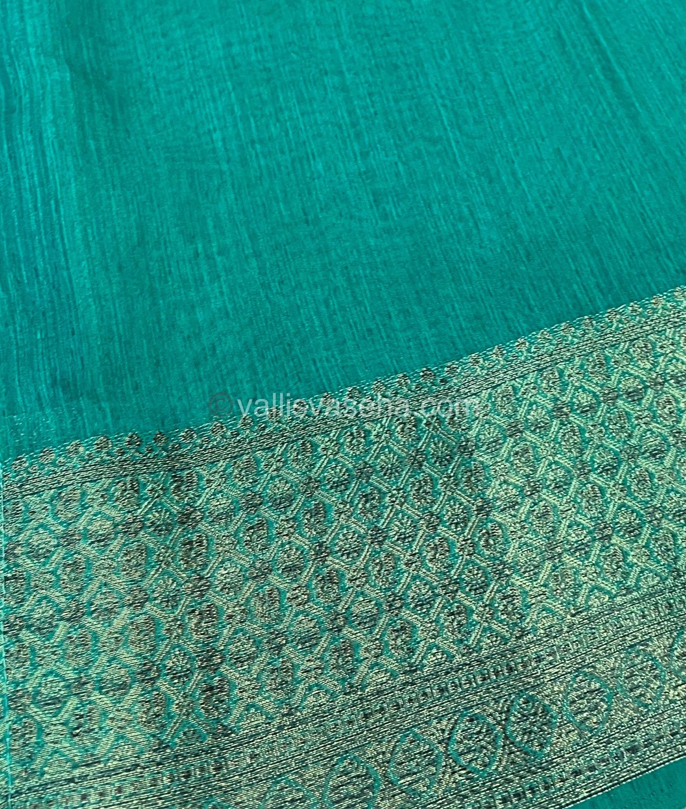 Bamboo Silk Saree  - Wine with Green Shade - VVBSS001