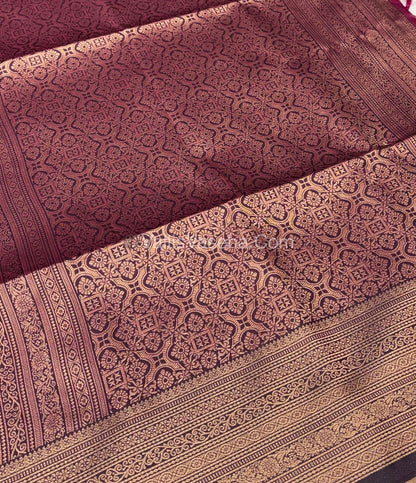 Semi Soft Silk - Light Purple With Dark Purple Shade -VVSSS032 - 5