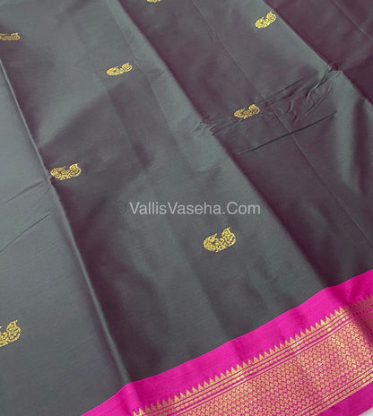 Semi Silk - Dual Green With Pink - VVSS001