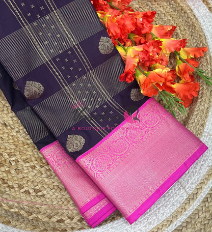 Semi Bridal Kanchi Silk  - Korvai - Premium- VVSKS008