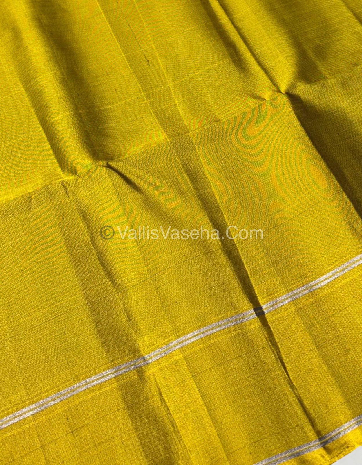 Pure Soft Silk Saree  - Green & Yellow Combo - VVPSS055