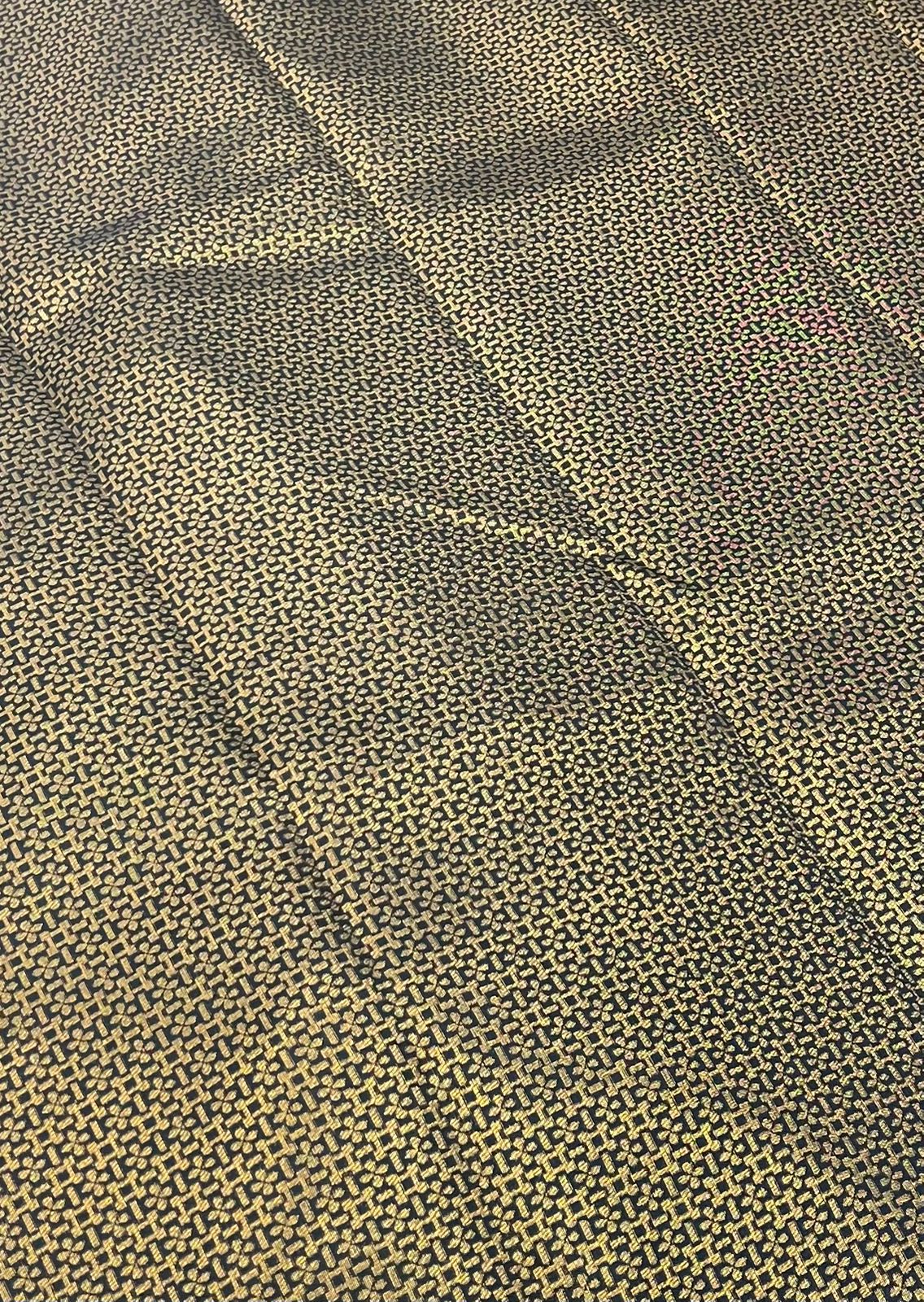 Kanchi Semi Silk  - Cream with Black - VVKSS003