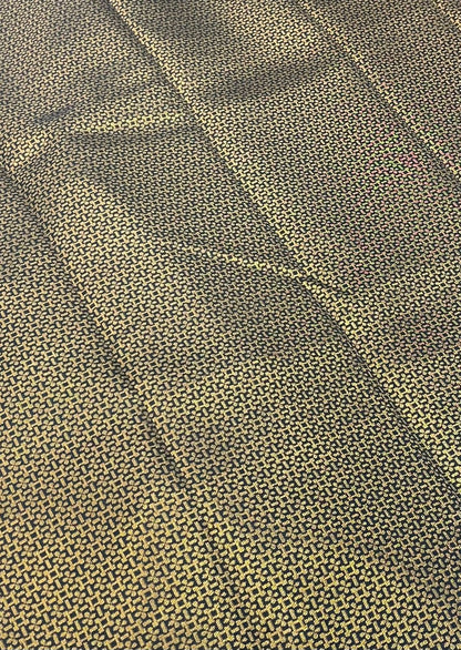 Kanchi Semi Silk  - Cream with Black - VVKSS003