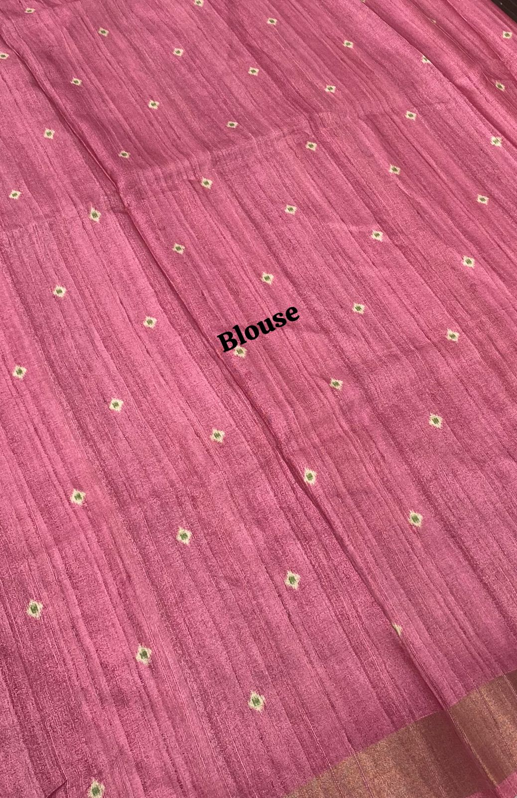 Semi Tussar with beautiful Prints - Pink Shade - VVST001