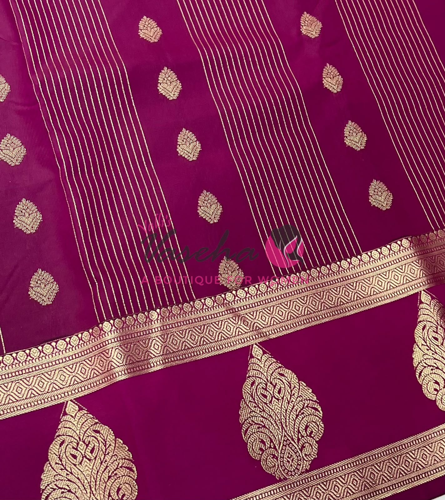 Semi Kanchi Silk - Vairavoosi Butta - VVSKS004 - purplish pink Shade