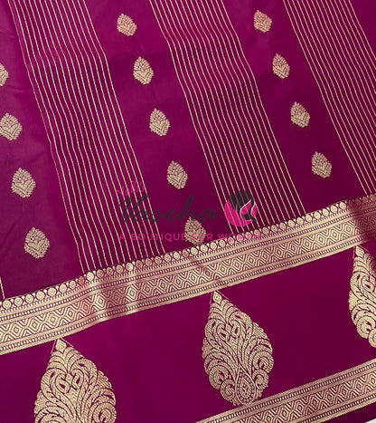 Semi Kanchi Silk - Vairavoosi Butta - VVSKS004 - purplish pink Shade
