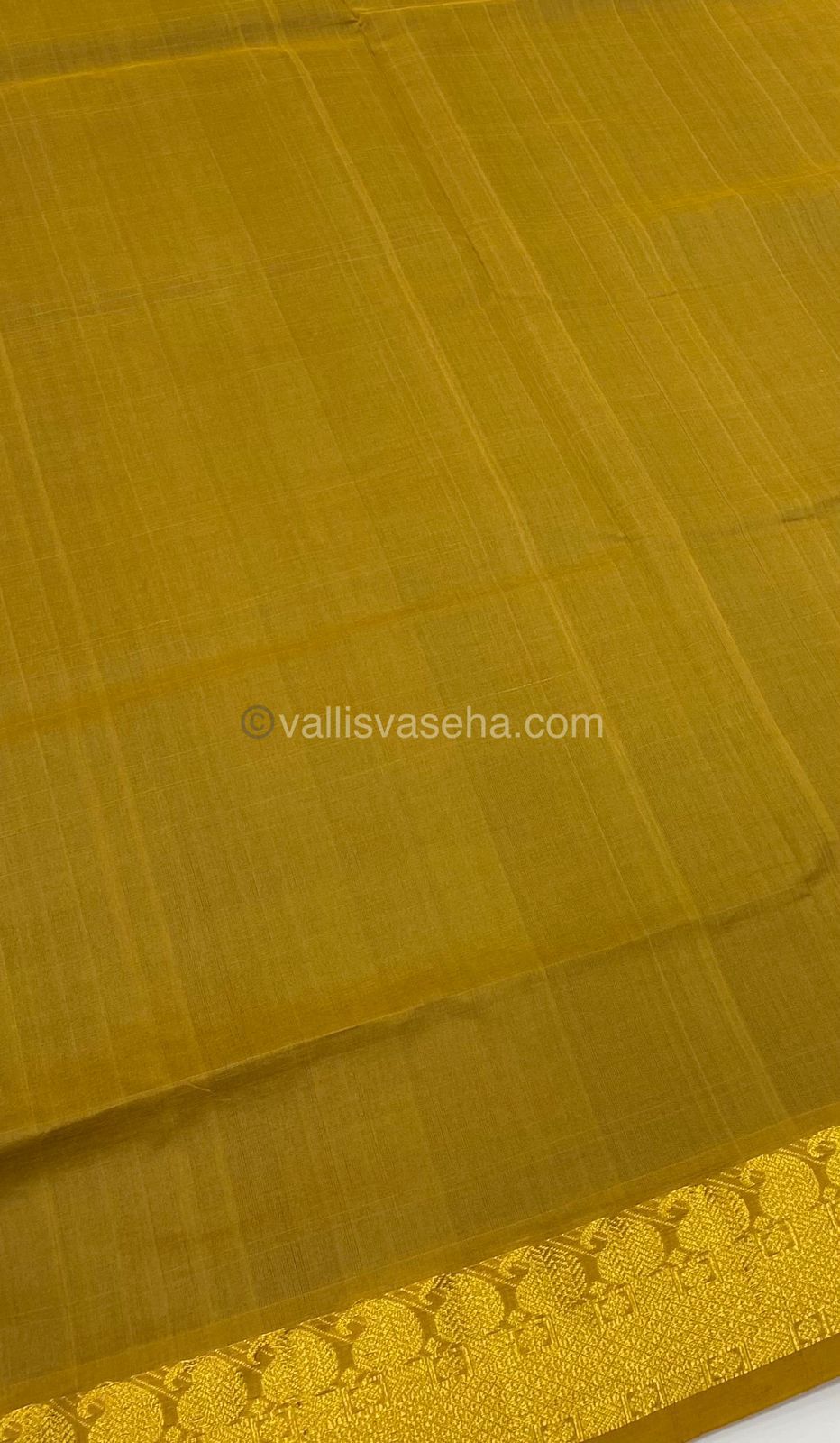 Semi Silk Cotton Saree - Blue & Mustard Combo - VVSSC001