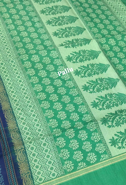 Semi Chappa Silk - Blue & Green - VVSC002