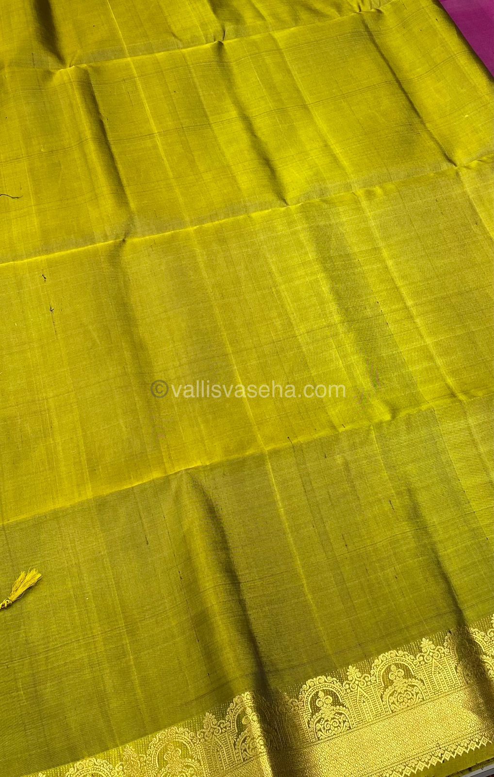 Pure Soft Silk Saree - Pinkish Purple With Mehandi Green Combo - VVPSS015