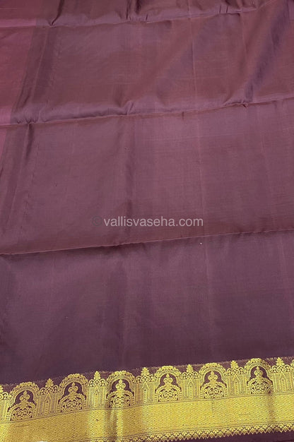 Pure Soft Silk Saree - Onion Pink With Brown Combo - VVPSS015