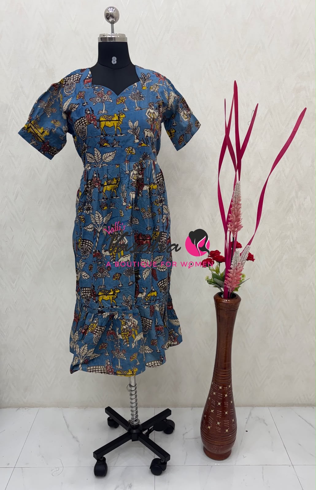 Ready Made - Kalamkari Frock  - VVRKF003
