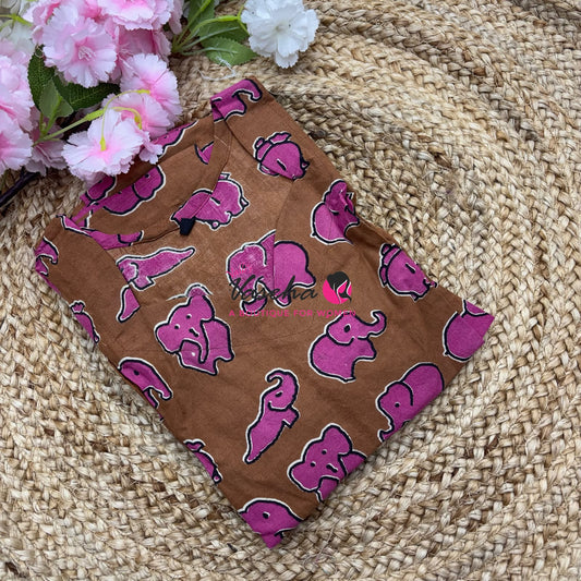 Ready Made - Kalamkari Frock  - VVRKF003