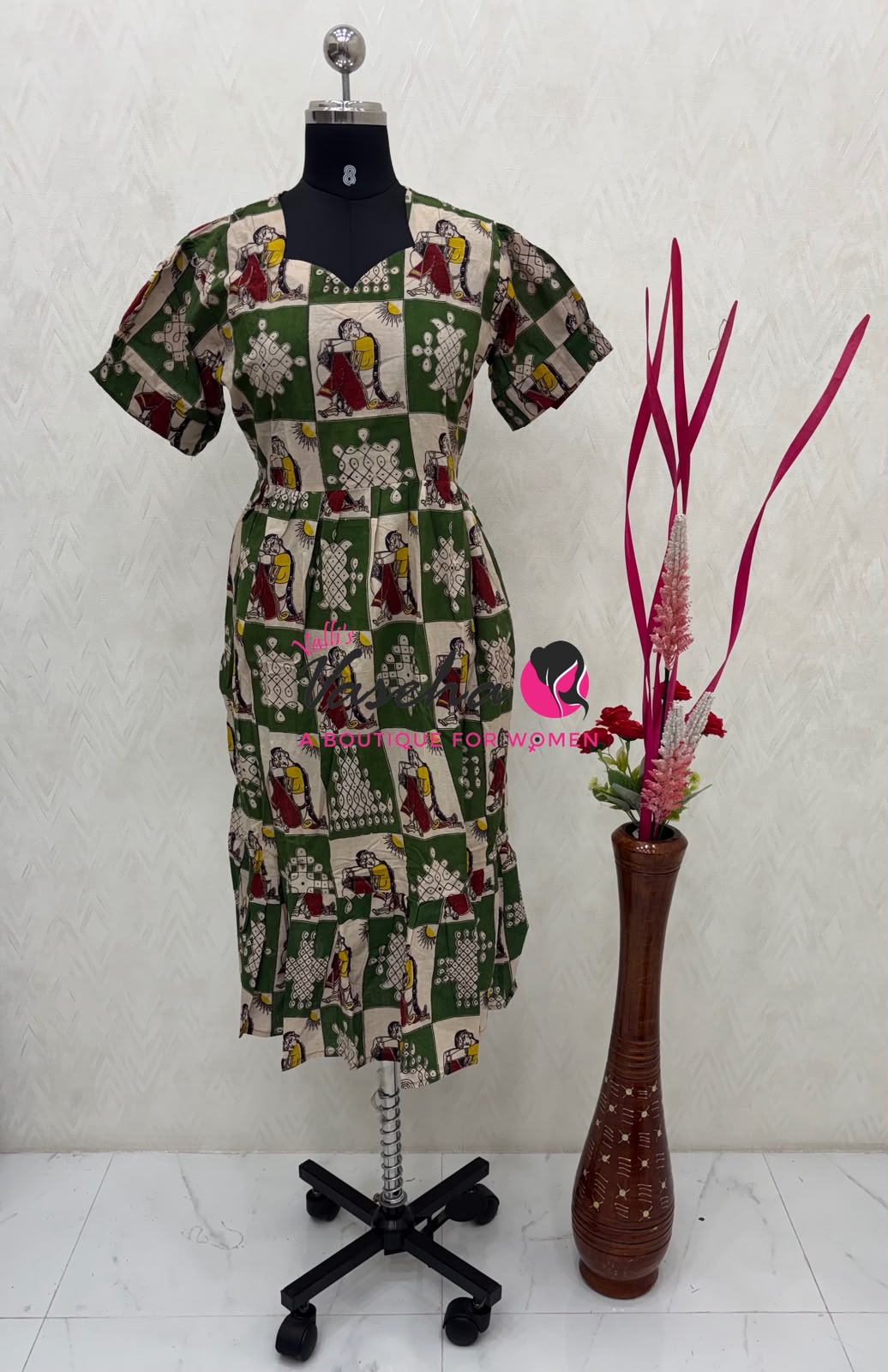Ready Made - Kalamkari Frock  - VVRKF003