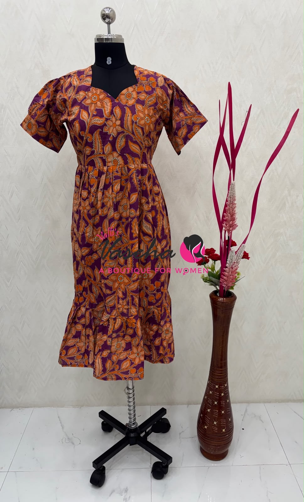 Ready Made - Kalamkari Frock  - VVRKF003