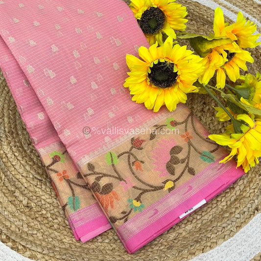 Kota Saree - Paithani Border - Pink with Pink - VVKPS001