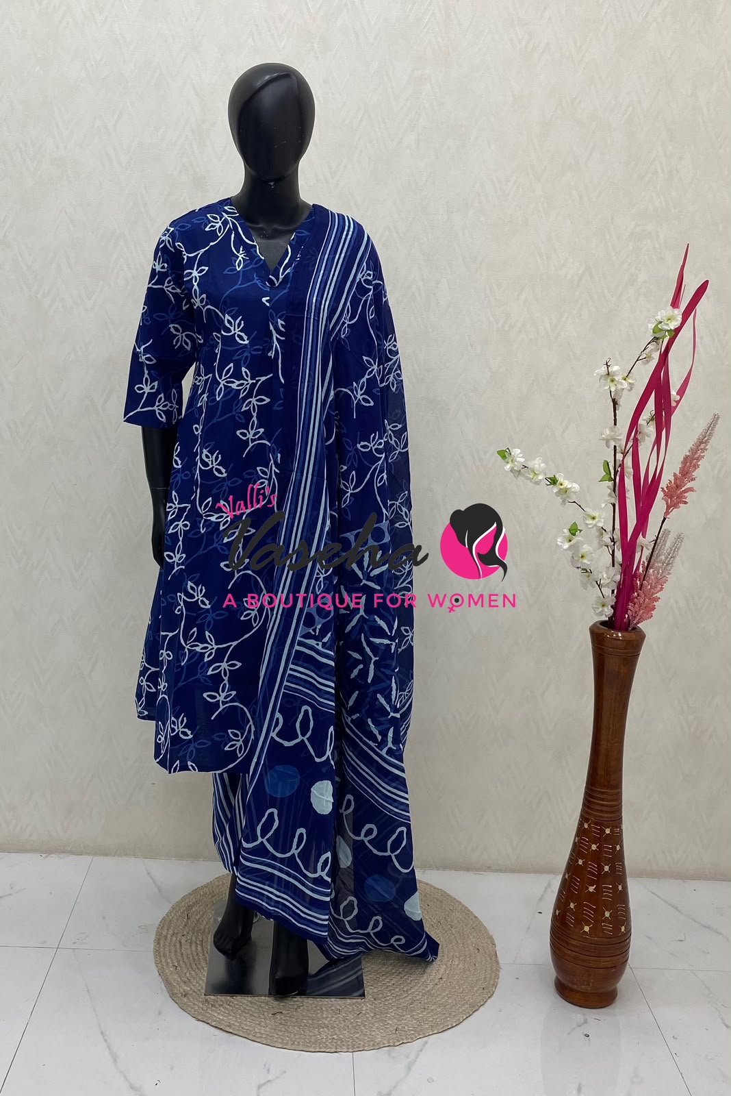 Ready Made | Anarkali Set  |Salwar, Kameez & Duppatta(3pc)|Cotton |VVRMS039