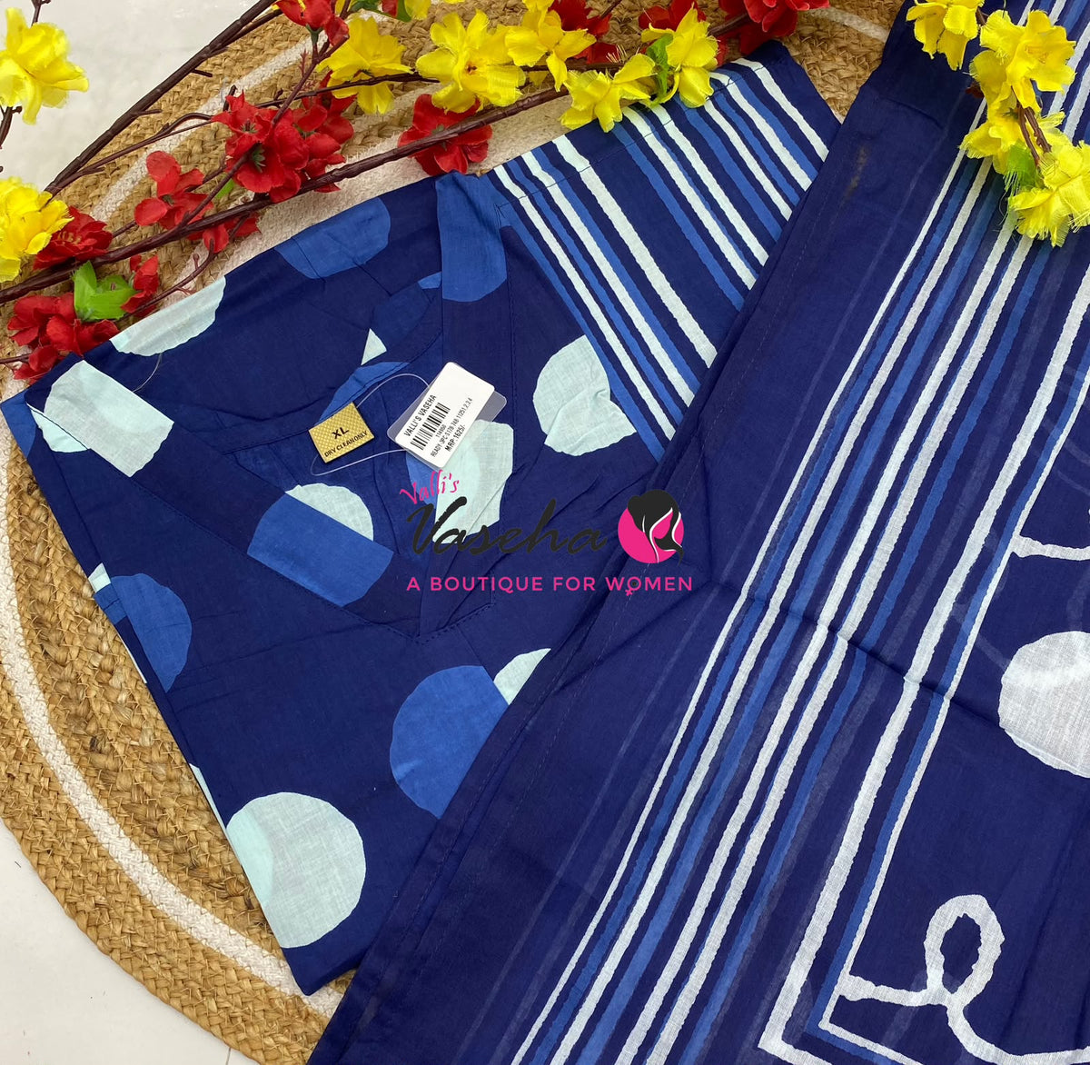 Ready Made | Anarkali Set  |Salwar, Kameez & Duppatta(3pc)|Cotton |VVRMS039