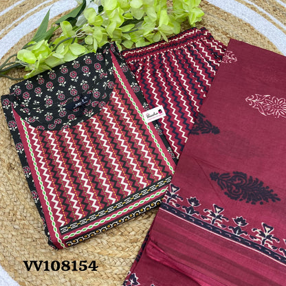 Ready Made - Salwar, Kameez & Duppatta(3pc) -Ajrakh Print - VV108154