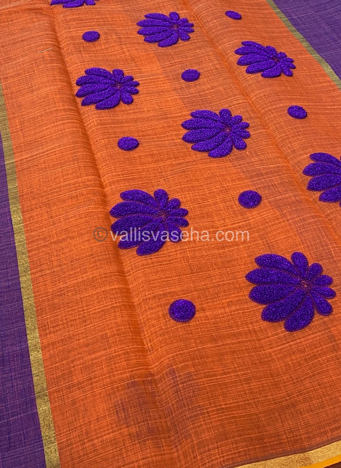 Linen Mixed Cotton Saree | Happy sale | 30% less  - VVHS007