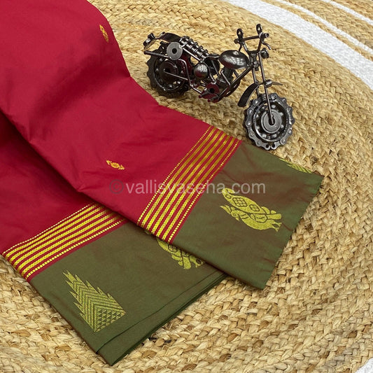 Semi Silk Saree - Kanchi Pattu Style - VVSSS004