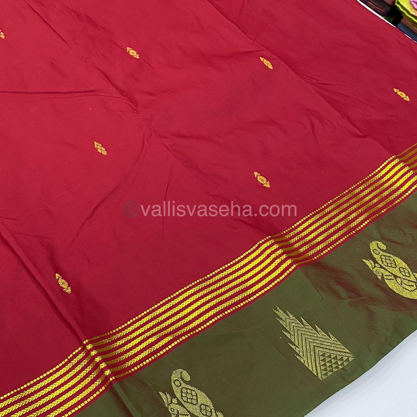 Semi Silk Saree - Kanchi Pattu Style - VVSSS004