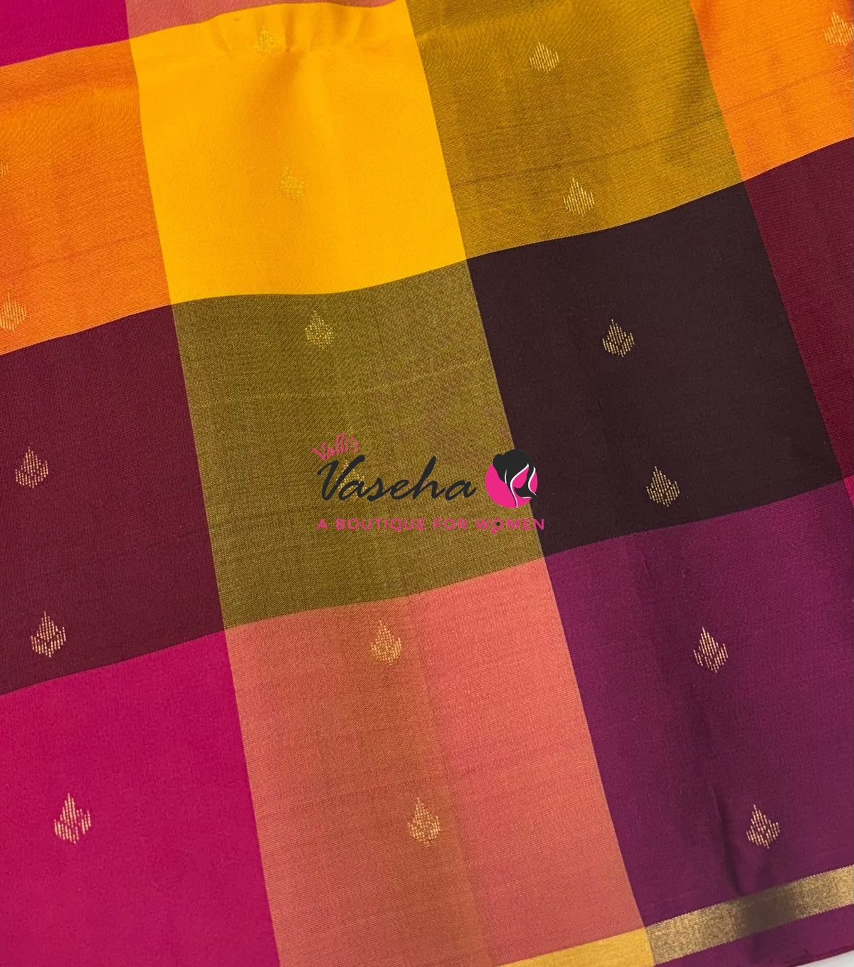 Pure Soft Silk Saree - Partly Pallu -  Half & Half Saree - Yellow  - VVPSS088
