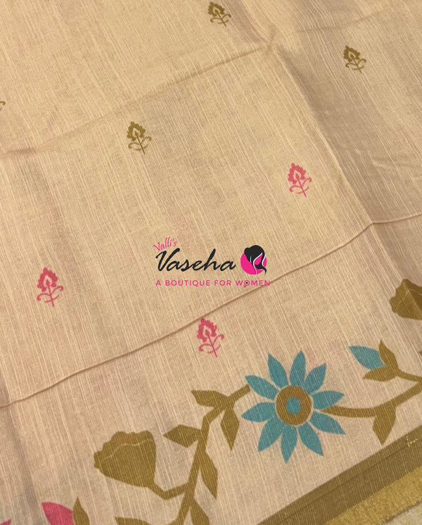 Linen Tissue Saree - VVLTS010