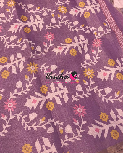 Linen Tissue Saree - VVLTS010