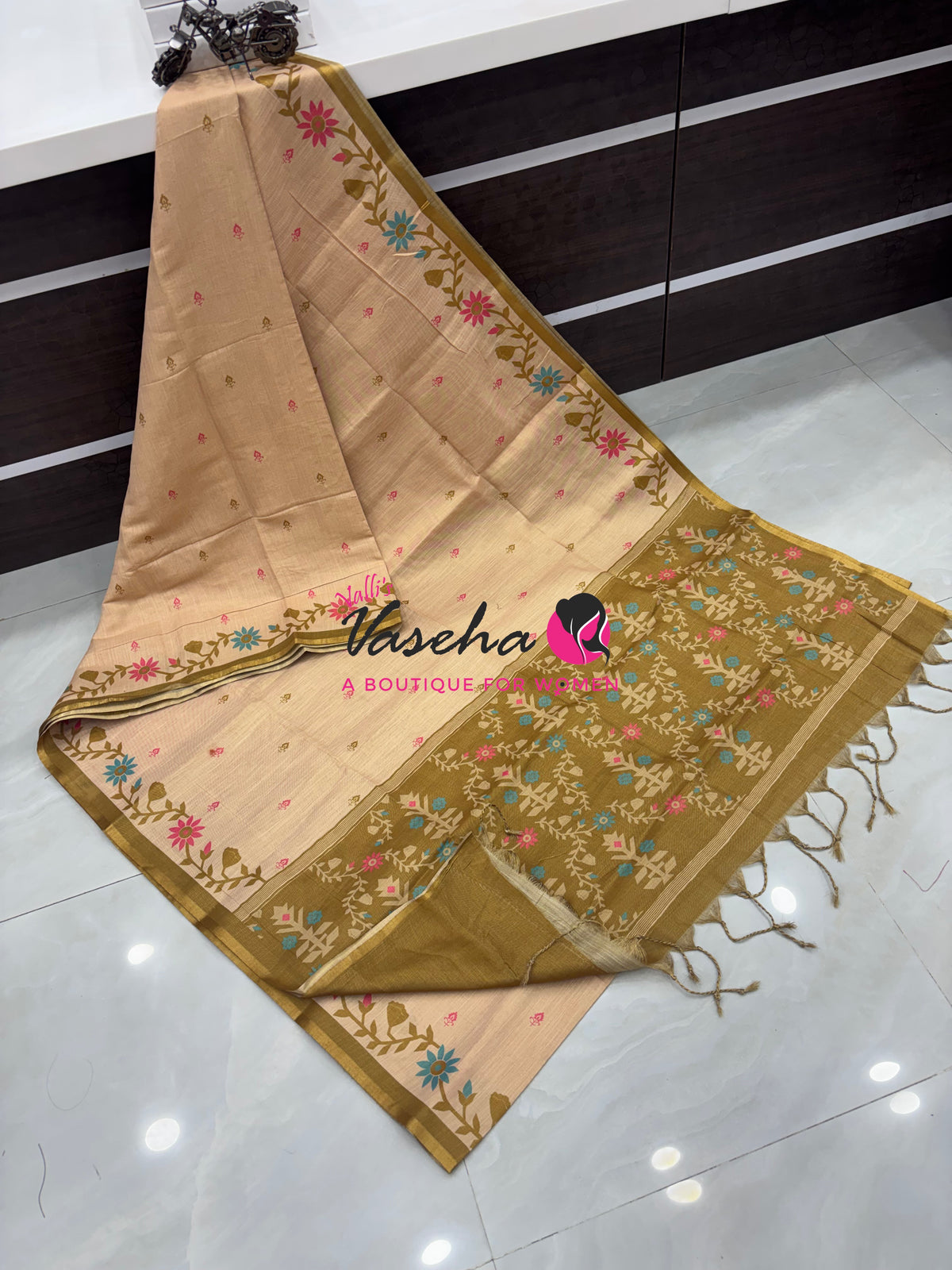 Linen Tissue Saree - VVLTS010