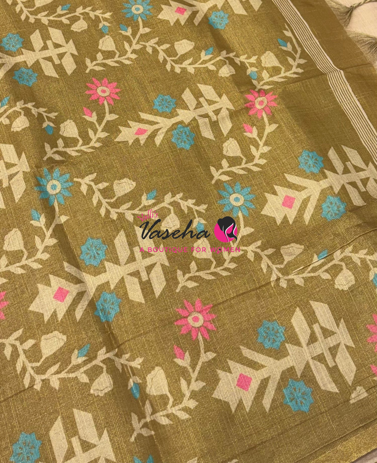 Linen Tissue Saree - VVLTS010