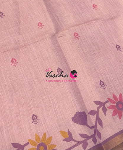 Linen Tissue Saree - VVLTS010
