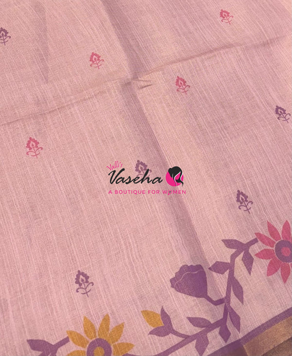 Linen Tissue Saree - VVLTS010