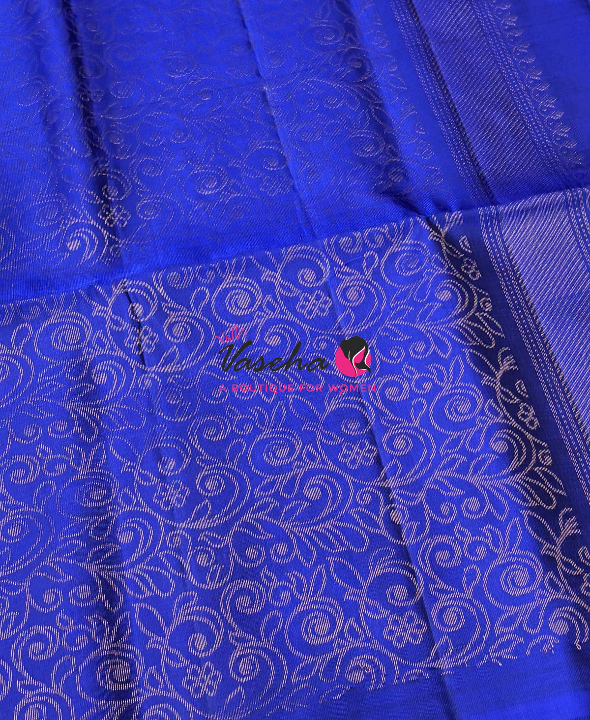Pure Soft Silk Saree  - Blue Shade - VVPSS115