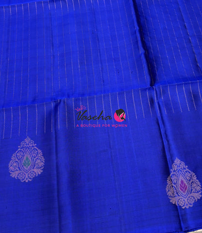 Pure Soft Silk Saree  - Blue Shade - VVPSS115