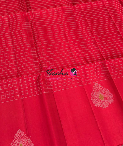 Pure Soft Silk Saree  - Red Shade - VVPSS115