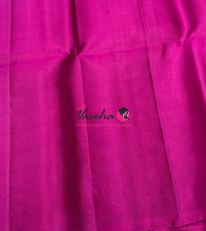 Pure Soft Silk Saree  - Green & Pink  Combo - VVPSS137