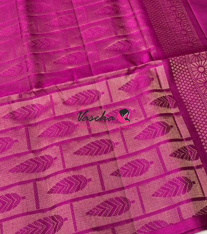 Pure Soft Silk Saree  - Green & Pink  Combo - VVPSS137