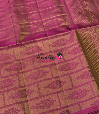 Pure Soft Silk Saree  - Mustard & Pink  Combo - VVPSS137