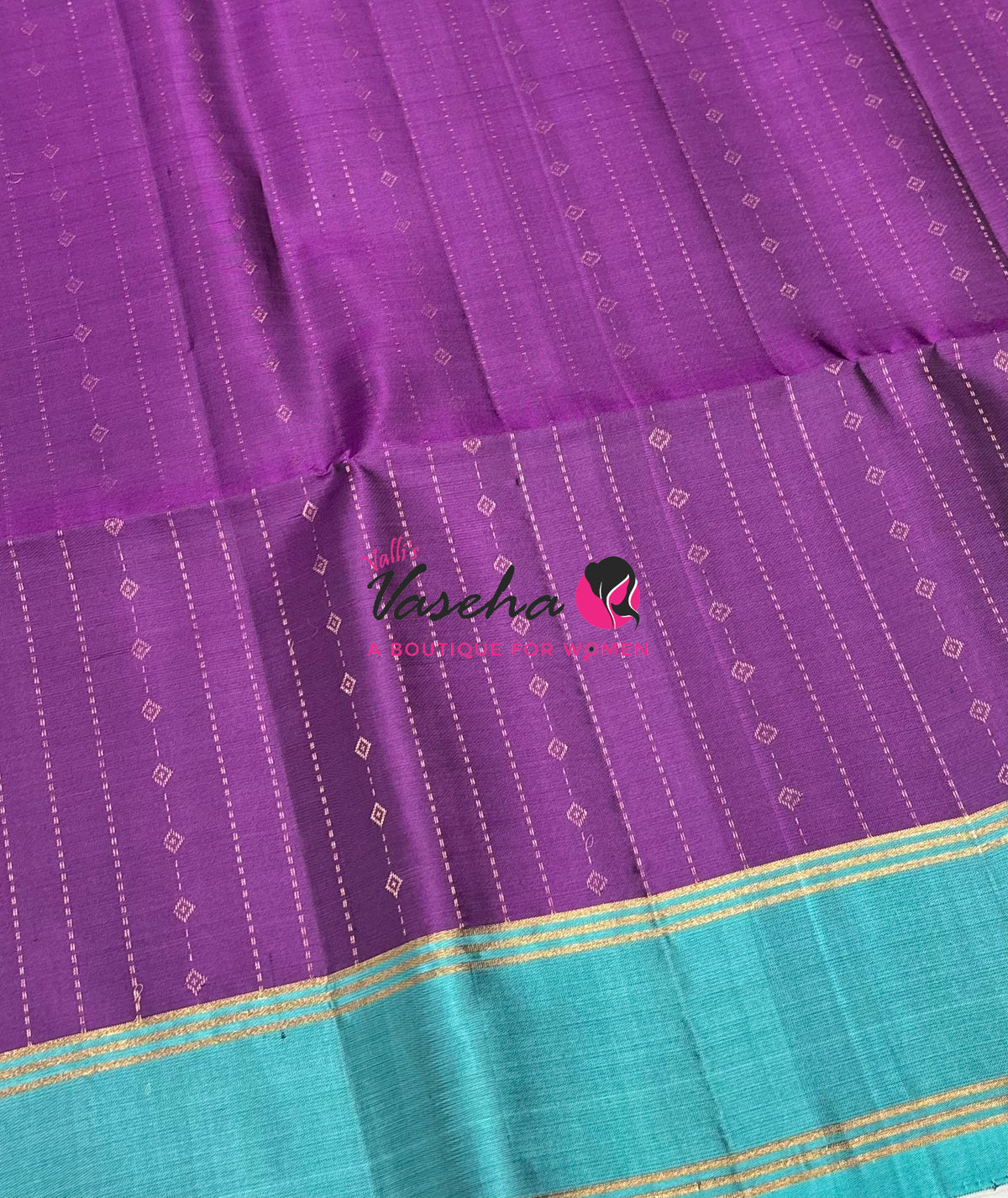 Pure Soft Silk Saree  - Purple & Blue Combo - VVPSS138